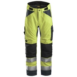 6639 Pantalones largos de trabajo aislantes 37.5® de alta visibiidad clase 2 AllroundWork amarillo/ gris acero