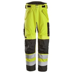 6630 Pantalones largos de trabajo impermeables de alta visibilidad clase 2 acolchados con doble capa 37.5® amarillo / negro