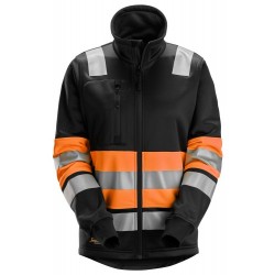 8077 Chaqueta con cremallera completa para mujer de alta visibilidad clase 1 color naranja/ negro