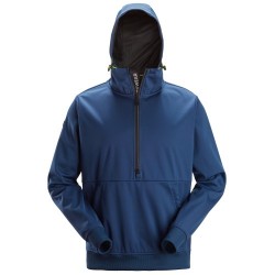 8400 Chaqueta cortavientos elástica FlexiWork azul oscuro con capucha y media cremallera