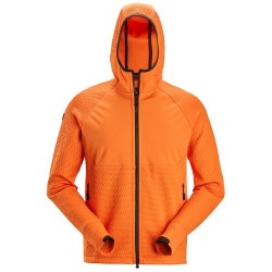 8405 Chaqueta intermedia FlexiWork naranja con capucha y cremallera completa